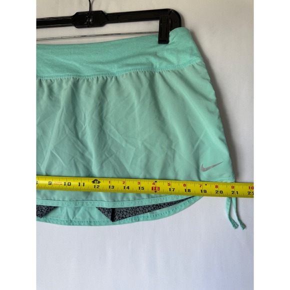 Nike Dri Fit Skirt Women Medium Aqua Mint Skort Built In Shorts Adjustable Gym - Picture 6 of 16
